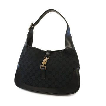 Gucci Shoulder Bag Jackie 001 3306 GG Canvas Black