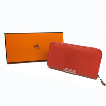 HERMES Azap Long Silk In Wallet Rose Jaipur Q engraved