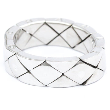 CHANELPolished  Matelasse Ring #58 18K White Gold BF561642