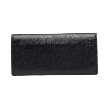 LOEWE Anagram Long Wallet Black Leather Women's