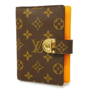 LOUIS VUITTONAuth  Monogram Planner Cover Mandarin Agenda Koala PM R21015