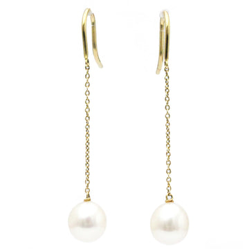 TIFFANY By The Yard Drop Pearl Earrings Freshwater Pearl Yellow Gold BF561910