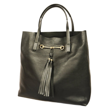 GUCCIAuth  Horsebit Tote Bag 297006 Women's Leather Black