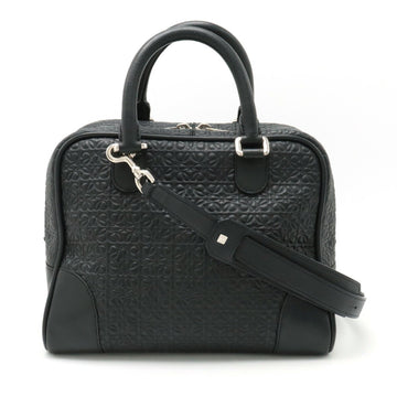 LOEWE Repeat Anagram Amazona 75 Handbag Shoulder Bag Leather Black