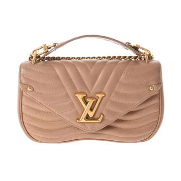 LOUIS VUITTON New Wave Chain Bag MM Beige Ladies Calf