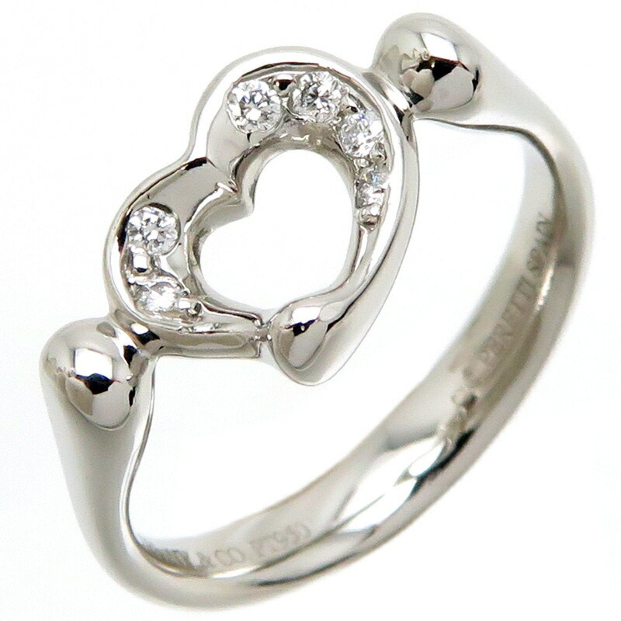 Open heart diamond on sale ring