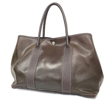 HERMES Tote Bag Garden PM T Engraved Amazonia Brown Ladies