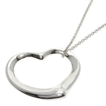 TIFFANY Open Heart Large Necklace Silver Women's &Co.