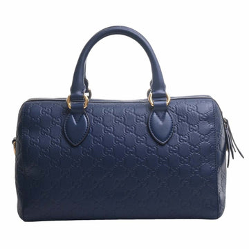 GUCCIsima Leather Handbag 453573 Blue Ladies