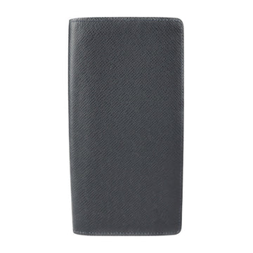 LOUIS VUITTON Portefeuille Brother Bifold Wallet M32572 Taiga Ardoise Black Series Silver Metal Fittings Long