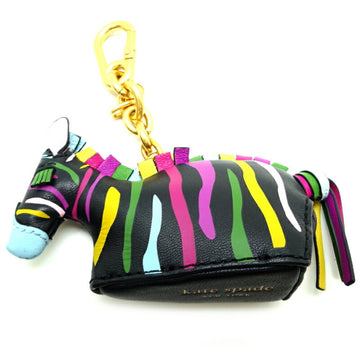 KATE SPADE Ziggy Zebra Embellished Bag Charm Women's/Men's Leather Multi