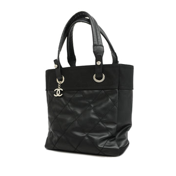 Chanel Paris Biarritz Tote Bag z Women's Coated Canvas Tote Black