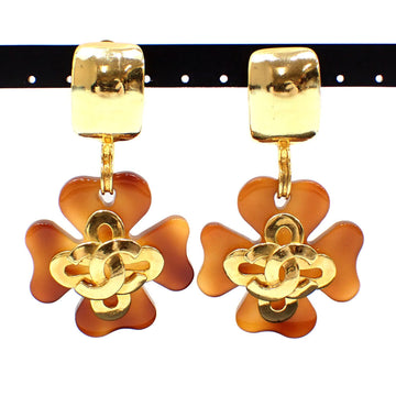 CHANEL Flower Motif Earrings Women's GP Coco Mark 95P A210703