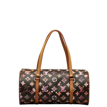 LOUIS VUITTON Monogram Water Color Papillon 30 Shoulder Bag M95753 Brown Pink PVC Leather Women's