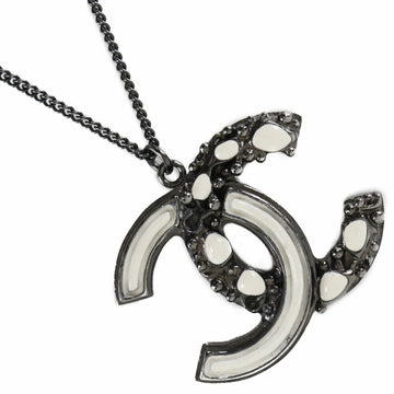 CHANEL Cocomark Reversible Metal Black/White B12 A Women's Necklace