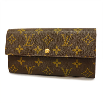 LOUIS VUITTONAuth  Monogram Porto Mone Credit M61726 Long Wallet [bi-fold]