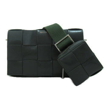 BOTTEGA VENETA Versatile Strap Cassette Shoulder Bag Gray Calfskin [cowhide] 741777V2XU13009
