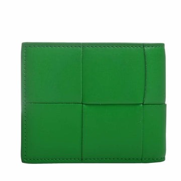 BOTTEGA VENETA Intrecciato Leather Cassette Bifold Wallet Billfold Green Men's