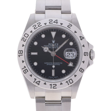 Rolex Explorer 2 16570 men's SS watch self-winding black dial