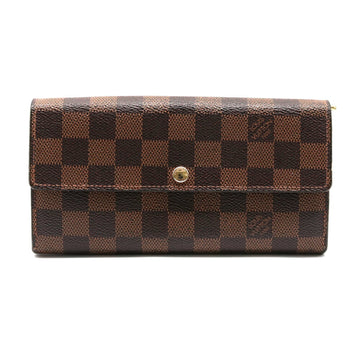 Louis Vuitton Portofeuil Sara 10 Damier Long Wallet Unisex