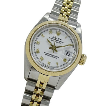 ROLEX Datejust 69173 L serial watch ladies self-winding AT stainless steel SS gold YG two tone Rome white polished