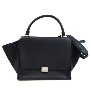 Celine Trapeze 169543 Women's Leather Handbag,Shoulder Bag Navy