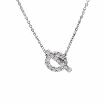 HERMES Finesse Necklace Diamond Women's K18 White Gold