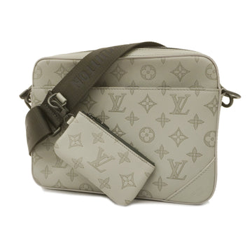 LOUIS VUITTONAuth  Monogram Shadow Duo Messenger M46104 Men's Shoulder Bag Gris