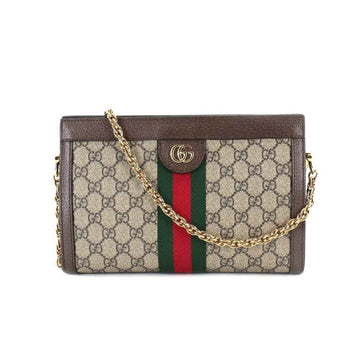 Gucci Ophidia GG Small Shoulder Bag Supreme Leather Beige Brown 503877