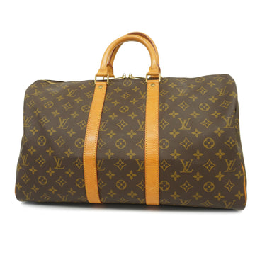 LOUIS VUITTONAuth  Monogram Keepol 45 M41428 Men,Women,Unisex Boston Bag