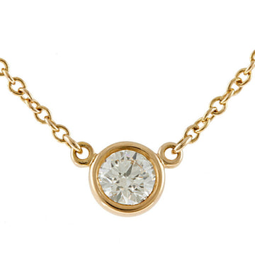 TIFFANY & Co. Necklace 18K Gold Diamond Ladies