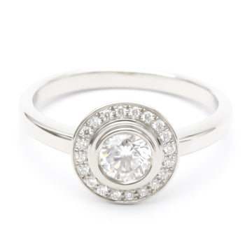 Polished CARTIER Damour Ring Diamond 0.34ct 18K White Gold BF554241