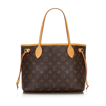 LOUIS VUITTON Monogram Neverfull PM Handbag Tote Bag M40155 Brown PVC Leather Ladies