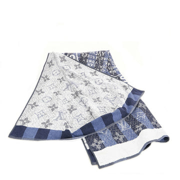 LOUIS VUITTON towel bath blue cotton ladies