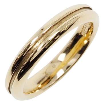TIFFANY Band Ring 1 Line Vintage K18 Yellow Gold Women's