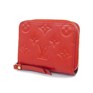 LOUIS VUITTONAuth  Monogram Empreinte Zippy coin purse M60740 Women's Coin Purse/coin Case Cerise