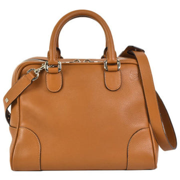 Loewe Amazona 75 handbag mini Boston bag calf leather brown 301.30.L03