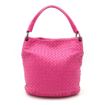 BOTTEGA VENETA intrecciato shoulder bag leather fuchsia pink 255690