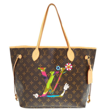 LOUIS VUITTON Monogram Hand Neverfull MM M95560 MOCA Limited Takashi Murakami Design Tote Bag