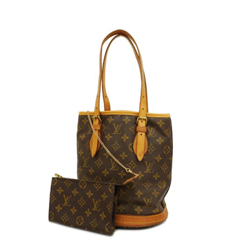 LOUIS VUITTON Tote Bag Monogram Petit Bucket M42238 Brown Ladies