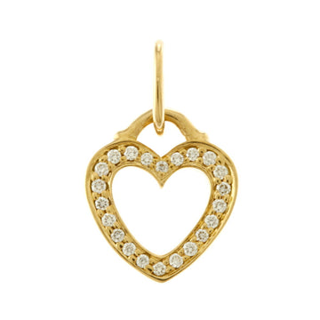 TIFFANY Sentimental Heart Pendant Top K18 Yellow Gold Diamond Women's &Co.