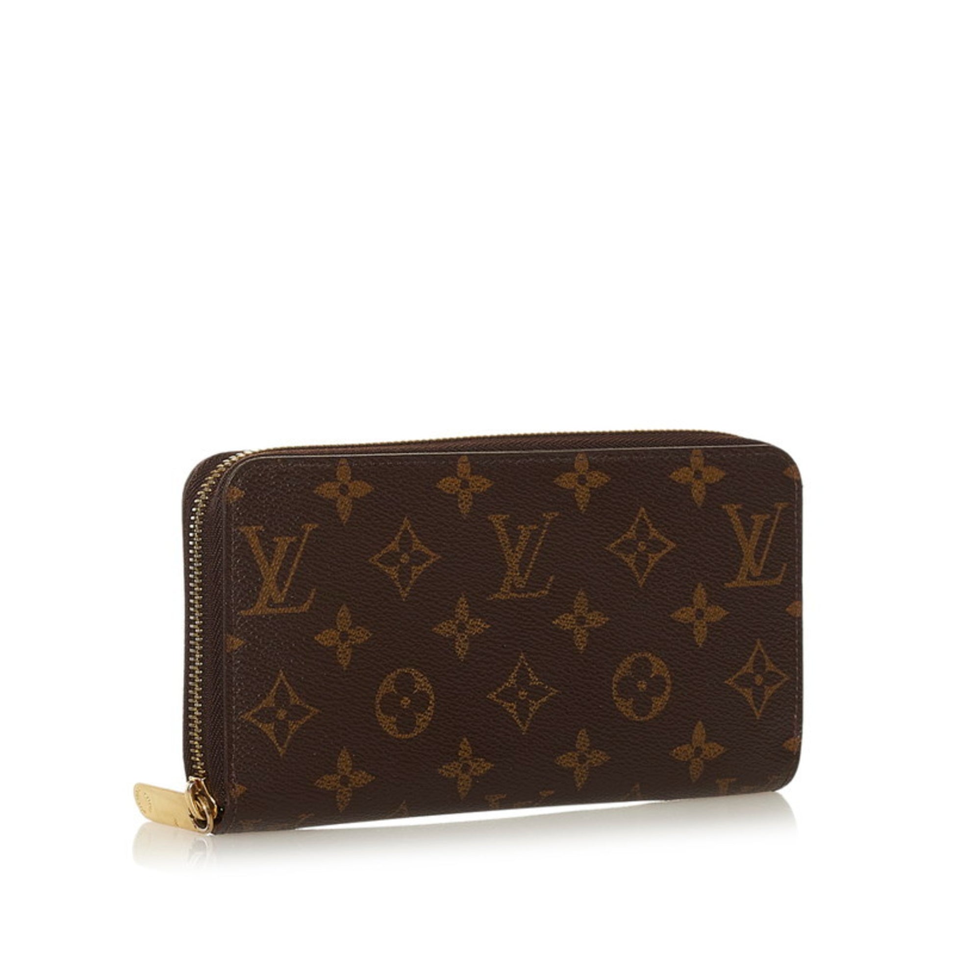 LOUIS VUITTON M60017 Zip Around Zippy wallet purse Brown Monogram canvas  u