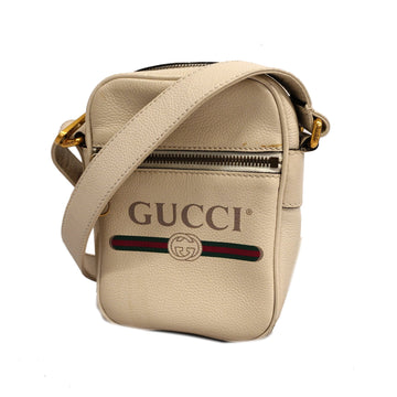 GUCCIAuth  Shoulder Bag 574803 Women's Leather Shoulder Bag Ivory