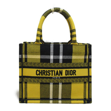 Dior Book Tote Bag Small Yellow Black canvas