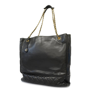 Chanel Matelasse Chain Tote Women's Leather Shoulder Bag,Tote Bag Black