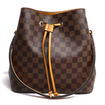 LOUIS VUITTON Neonoe Shoulder Bag Damier Brown Saffron N40213 NZ4109 Women's