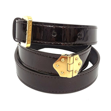 LOUIS VUITTON monogram Verni amaranto belt M9773