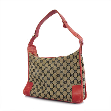 GUCCIAuth  Shoulder Bag 001 4205 Women's GG Canvas Shoulder Bag Navy,Red Color