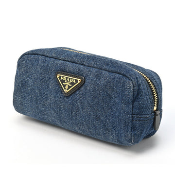 PRADA Pouch Denim Blue S-154562