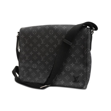 LOUIS VUITTONAuth  Monogram Eclipse District MM NM M44001 Men's Shoulder Bag